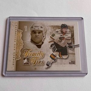 2012 In The Game Heroes And Prospects Family Ties Tie Domi & Max Domi Card